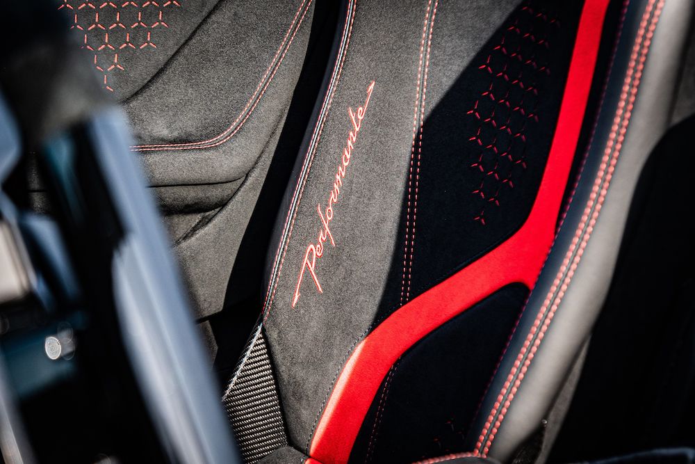 interior of a Huracan Performante