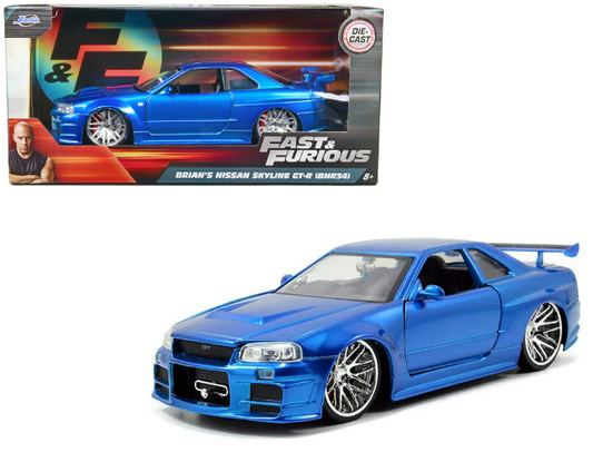 Nissan Skyline R34 Blue Diecast 1/32nd