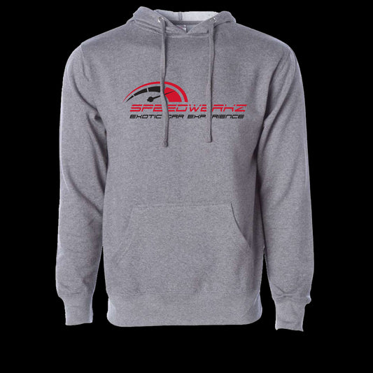 grey Speedwerkz hoodie with strings 