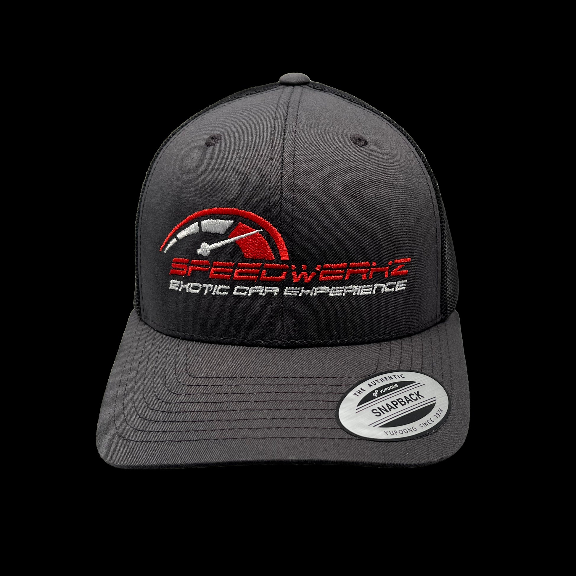 speedwerkz logo grey trucker hat